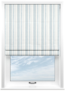 Shabby Chic by Rachel Ashwell Watercolour Stripe, Pale Blue - Roman Blind